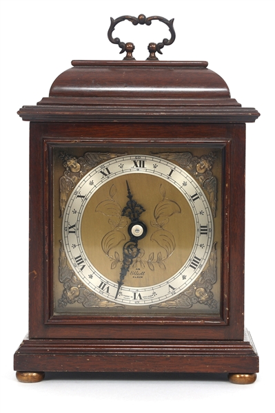 ELLIOT LONDON 8-DAY OAK CADDY TOP MANTEL CLOCK
