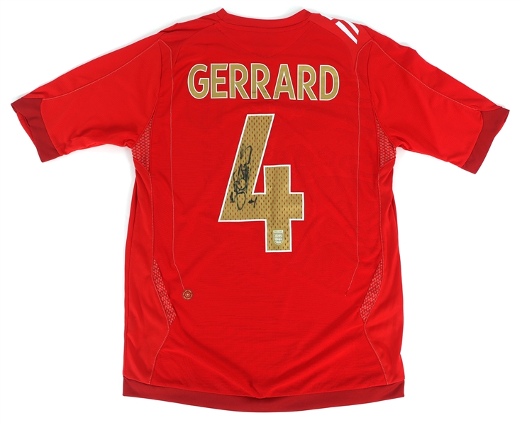 STEVEN GERRARD SIGNED ENGLAND SOCCER JERSEY