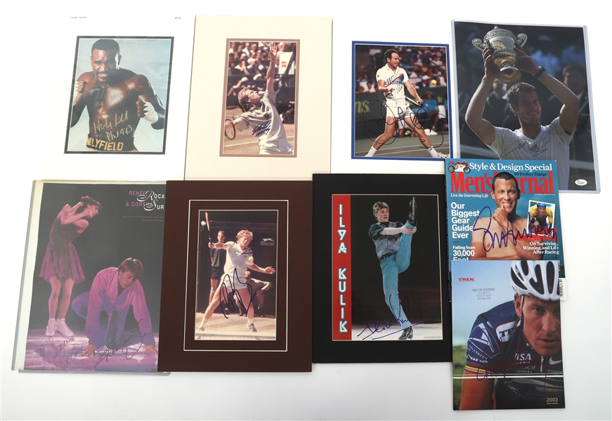 ATHLETE AUTOGRAPHS - TENNIS, BOXING, CYCLING, & MORE