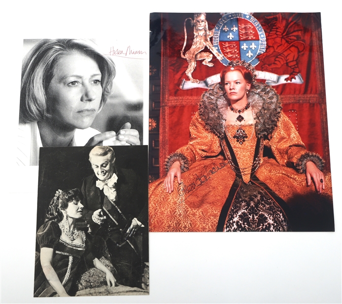 ACTOR AUTOGRAPHS - MIRREN, CALLAS, JACKSON 