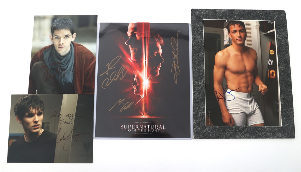 ACTOR AUTOGRAPHS - COLIN MORGAN & SUPERNATURAL STARS