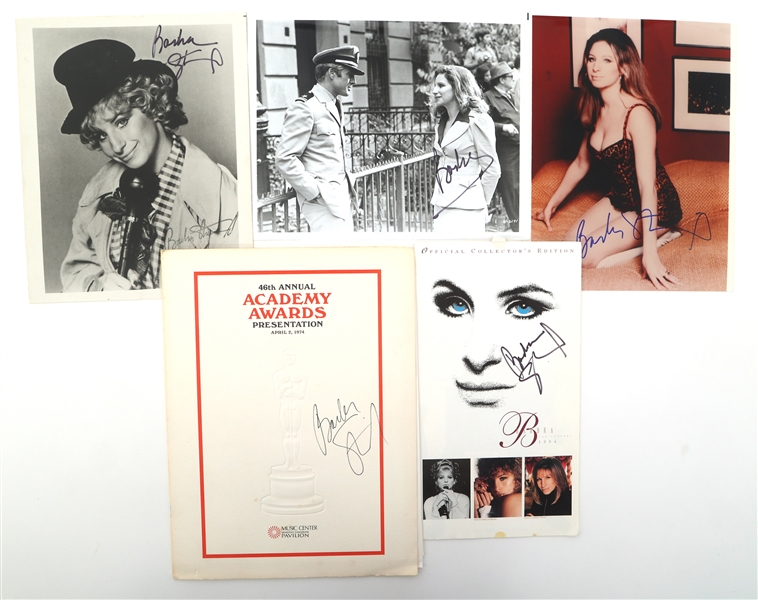 BARBRA STREISAND SIGNED MEMORABILIA 