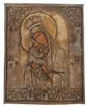 RUSSIAN ORTHODOX VLADIMIRSKAYA ICON WITH RIZA 
