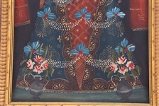 CUZCO STYLE OIL ON BOARD OUR LADY OF ROSARY PAINTING