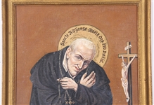 OIL ON BOARD ST. ALOPHONSE OF LIGUORI FRAMED PAINTING