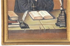 OIL ON BOARD ST. ALOPHONSE OF LIGUORI FRAMED PAINTING