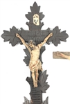 20TH C. MEXICAN FOLK ART PAINTED WOODEN CRUCIFIXES 