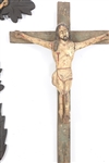 20TH C. MEXICAN FOLK ART PAINTED WOODEN CRUCIFIXES 