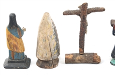 19TH/20TH C. MEXICAN FOLK ART SANTO & JESUS CARVINGS