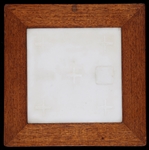 CATHOLIC MARBLE ALTAR STONE IN WOODEN FRAME