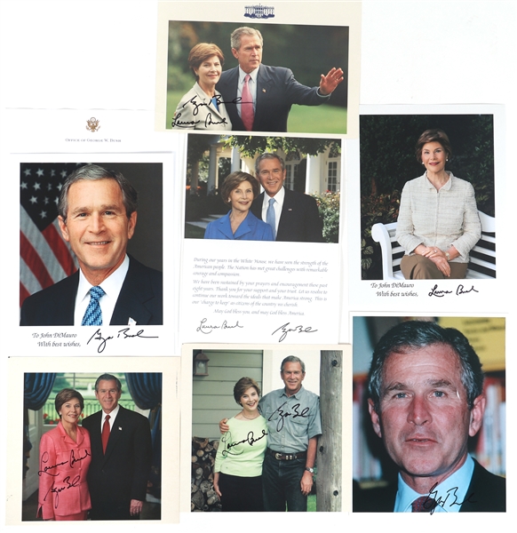 US PRESIDENT GEORGE W BUSH & FIRST LADY AUTOGRAPHS