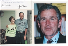 US PRESIDENT GEORGE W BUSH & FIRST LADY AUTOGRAPHS