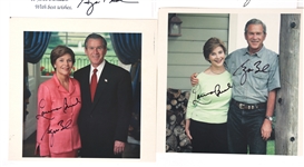 US PRESIDENT GEORGE W BUSH & FIRST LADY AUTOGRAPHS