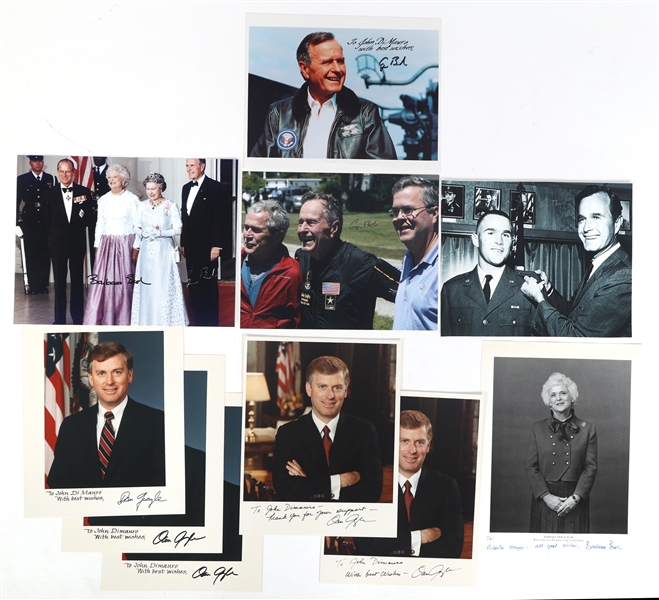 US PRESIDENT GEORGE H W BUSH VP & FIRST LADY AUTOGRAPHS