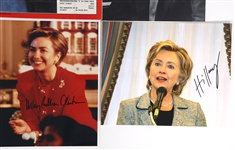 US PRESIDENT BILL CLINTON & HILLARY CLINTON AUTOGRAPHS