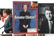 US PRESIDENT BILL CLINTON & HILLARY CLINTON AUTOGRAPHS