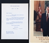 US PRESIDENTS & FIRST LADY SIGNED PHOTOS & LETTER