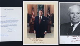 US PRESIDENTS & FIRST LADY SIGNED PHOTOS & LETTER