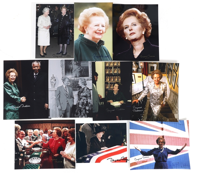 UK PRIME MINISTER MARGARET THATCHER AUTOGRAPHED PHOTOS