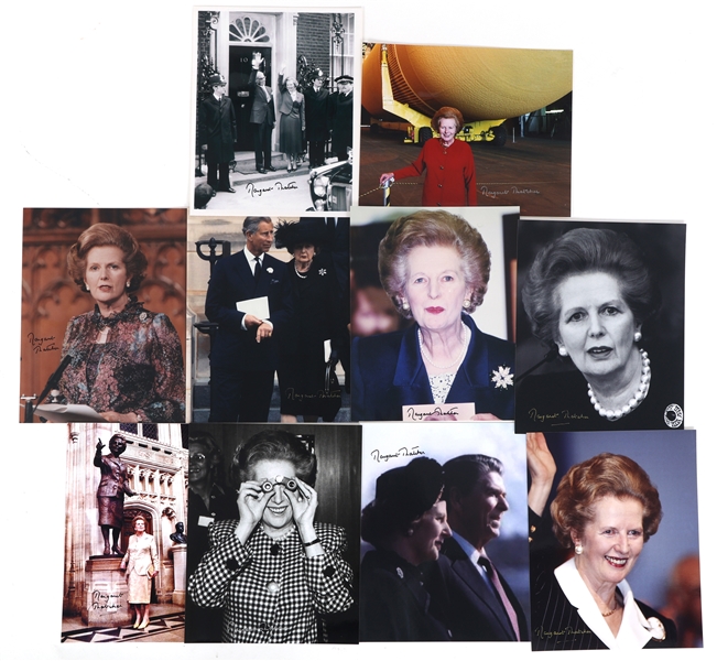 UK PRIME MINISTER MARGARET THATCHER AUTOGRAPHED PHOTOS