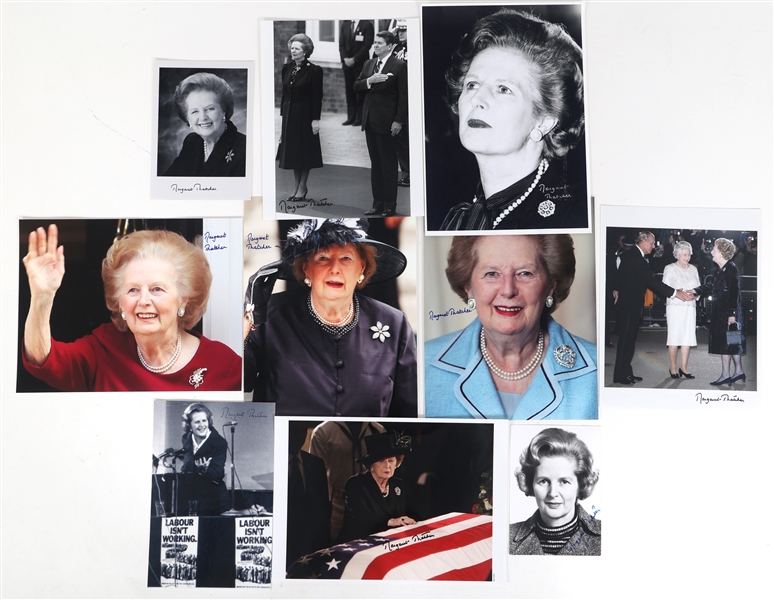 UK PRIME MINISTER MARGARET THATCHER AUTOGRAPHED PHOTOS