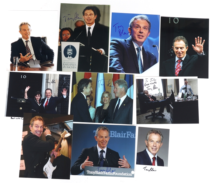 UK PRIME MINISTER TONY BLAIR AUTOGRAPHED PHOTOS