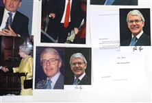 UK PRIME MINISTER AUTOGRAPHS - BROWN, MAY & MAJOR