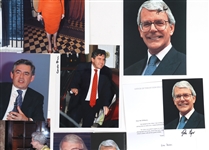 UK PRIME MINISTER AUTOGRAPHS - BROWN, MAY & MAJOR