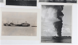 SINKING USS MISSISSINEWA TANKER NAVY PHOTOGRAPHS