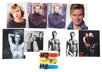 STING & THE POLICE AUTOGRAPHED PHOTOS & DUST COVER