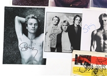 STING & THE POLICE AUTOGRAPHED PHOTOS & DUST COVER