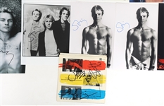 STING & THE POLICE AUTOGRAPHED PHOTOS & DUST COVER