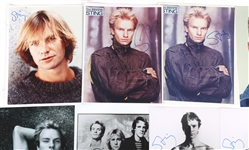 STING & THE POLICE AUTOGRAPHED PHOTOS & DUST COVER