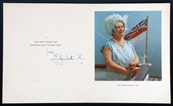 1967 QUEEN MOTHER ELIZABETH SIGNED CHRISTMAS CARD