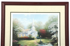 THOMAS KINKADE HOMETOWN CHAPEL LITHOGRAPH