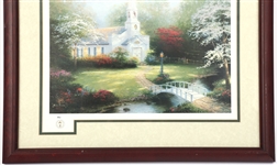 THOMAS KINKADE HOMETOWN CHAPEL LITHOGRAPH
