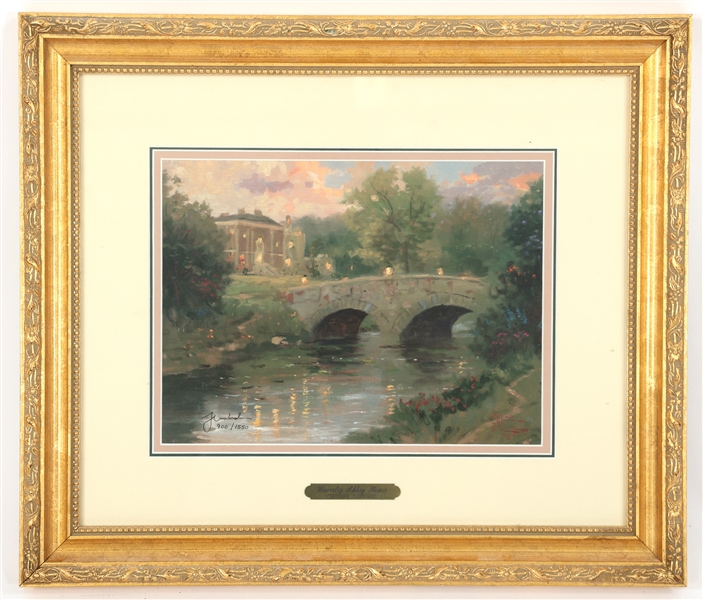 THOMAS KINKADE WAVERLEY ABBEY HOUSE LITHOGRAPH