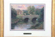 THOMAS KINKADE WAVERLEY ABBEY HOUSE LITHOGRAPH