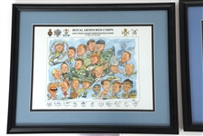 ROYAL ARMOURED CORPS 2006 & 2007 CARICATURE PRINTS 
