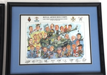 ROYAL ARMOURED CORPS 2006 & 2007 CARICATURE PRINTS 