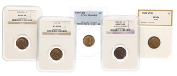 GRADED US LINCOLN WHEAT 1C COINS