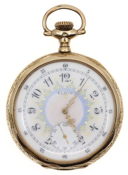 MENS ELGIN GOLD FILLED CASE POCKET WATCH