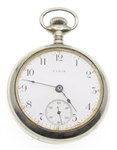 MENS ELGIN SILVERODE CASE POCKET WATCH