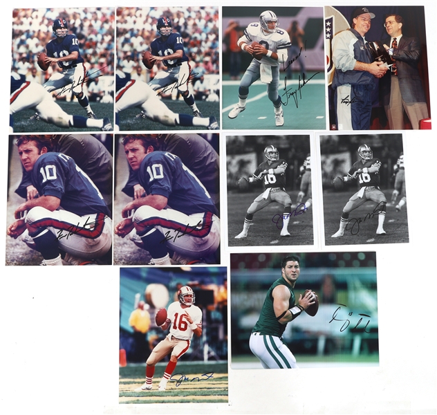 FOOTBALL AUTOGRAPHS - TEBOW, MONTANA, & TARKENTON