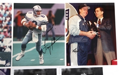 FOOTBALL AUTOGRAPHS - TEBOW, MONTANA, & TARKENTON