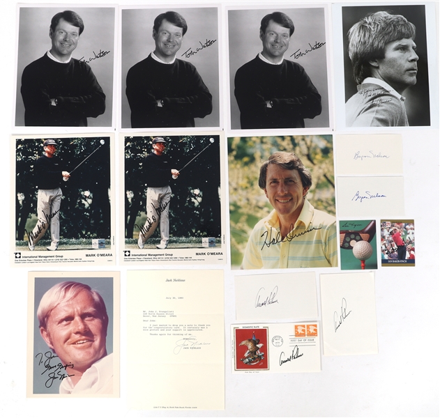 GOLF AUTOGRAPHS - WATSON, CRENSHAW, & PALMER