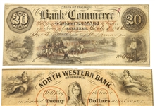 1856-1864 $20 STATE OF GEORGIA OBSOLETE NOTES 