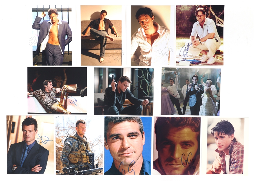 ACTOR AUTOGRAPHS - CLOONEY, JACKMAN, CROWE, & DICAPRIO
