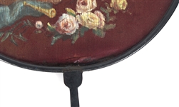 19TH C. HAND-PAINTED SILK FANS WITH CHERUB DESIGN