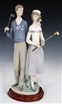 LLADRO GOLFING COUPLE PORCELAIN FIGURINE 1453